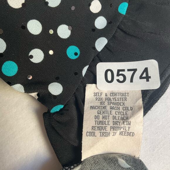 Tempted Kids 3/4 Sleeve Blouse for Girls, size L, Black & Blue, Shinning Sequins - Picture 8 of 9